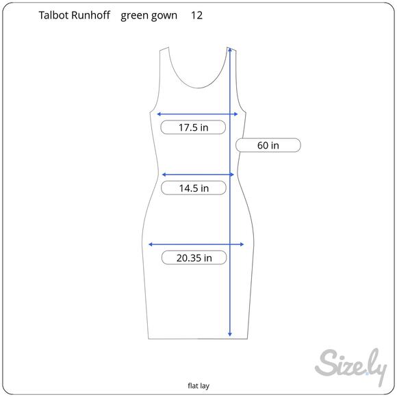 Talbot Runhoff Long Gown Sleeveless Faux Wrap Top Ruched Front Green Shimmer 12 - Picture 12 of 12